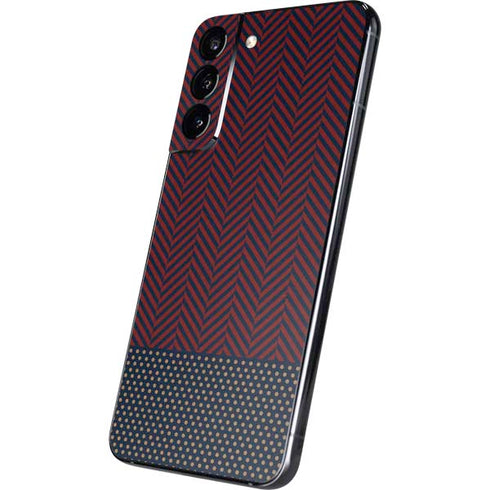Blocked Polka Dot Chevron Galaxy S22 Plus Skin